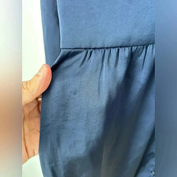 Aritzia Wilfred beautiful  satin blue dress - Picture 9 of 15